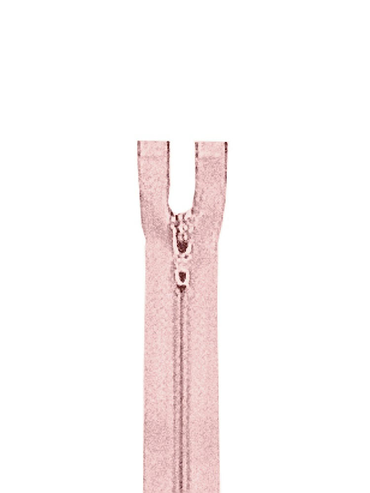 Front View - Rose - PANTONE Rose Quartz Zipper - 24" hidden