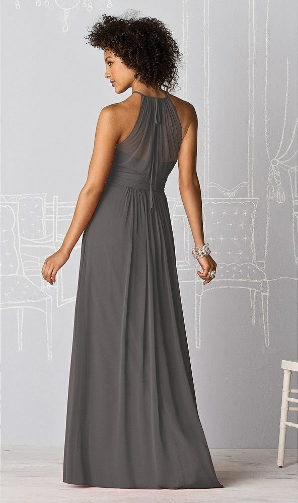 Back View - Caviar Gray After Six Bridesmaid Dress 6613