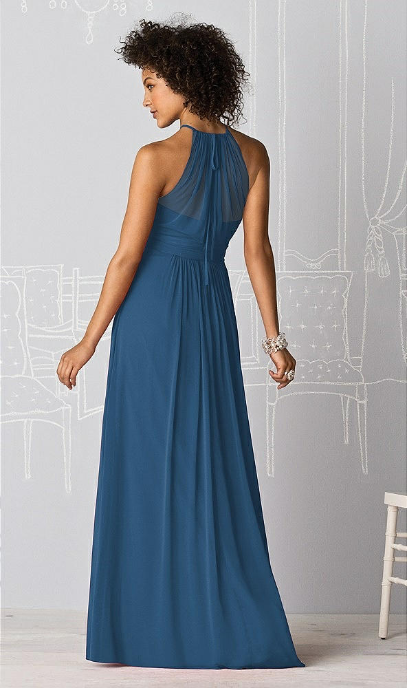 Back View - Dusk Blue After Six Bridesmaid Dress 6613