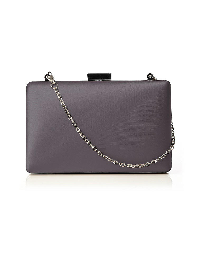 Back View - Stormy Matte Satin Pill Box Clutch