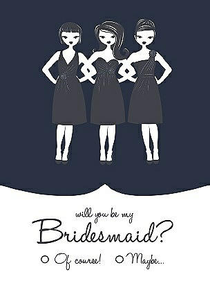 Will You Be My Bridesmaid Card - Girls Checkbox