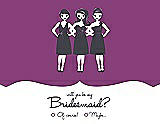 Front View Thumbnail - Paradise & Ebony Will You Be My Bridesmaid Card - Girls Checkbox