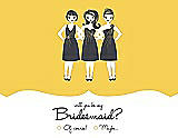 Front View Thumbnail - Daisy & Ebony Will You Be My Bridesmaid Card - Girls Checkbox