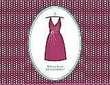 Front View Thumbnail - Berry Twist & Pantone Turquoise Will You Be My Bridesmaid Card - Dress