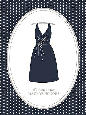 Will You Be My Maid of Honor Card - Dress