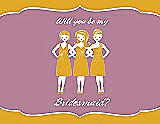 Front View Thumbnail - Mango & Rosebud Will You Be My Bridesmaid Card - Girls