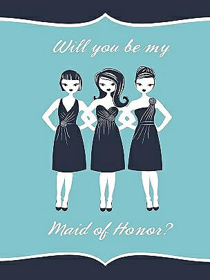 Will You Be My Maid of Honor Card - Girls