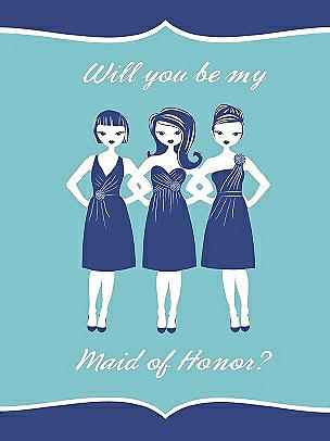 Will You Be My Maid of Honor Card - Girls