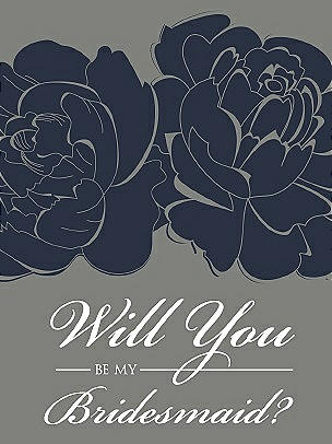 Will You Be My Bridesmaid Card - Flowers