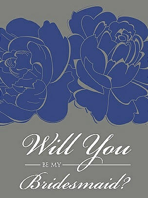 Will You Be My Bridesmaid Card - Flowers