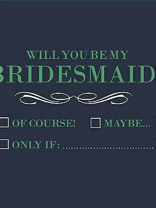 Will You Be My Bridesmaid Card - Checkbox