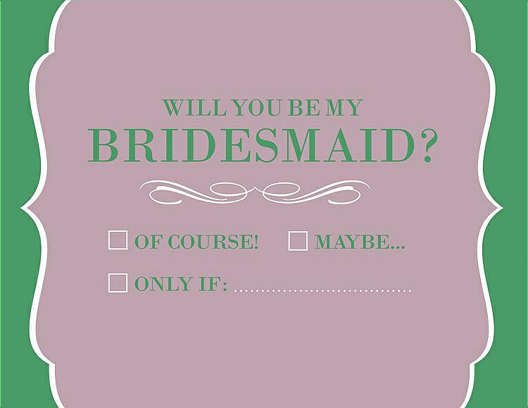 Front View - Quartz & Juniper Will You Be My Bridesmaid Card - Checkbox