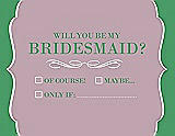 Front View Thumbnail - Quartz & Juniper Will You Be My Bridesmaid Card - Checkbox