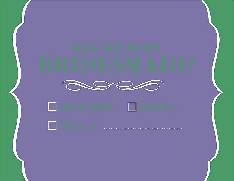 Front View - Tahiti & Juniper Will You Be My Bridesmaid Card - Checkbox