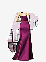 Rear View Thumbnail - Merlot After Six Bridesmaids Style 6628