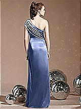 Rear View Thumbnail - Periwinkle - PANTONE Serenity Social Bridesmaids Style 8118