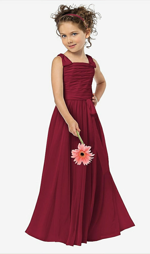 Front View - Burgundy Flower Girl Style FL4033