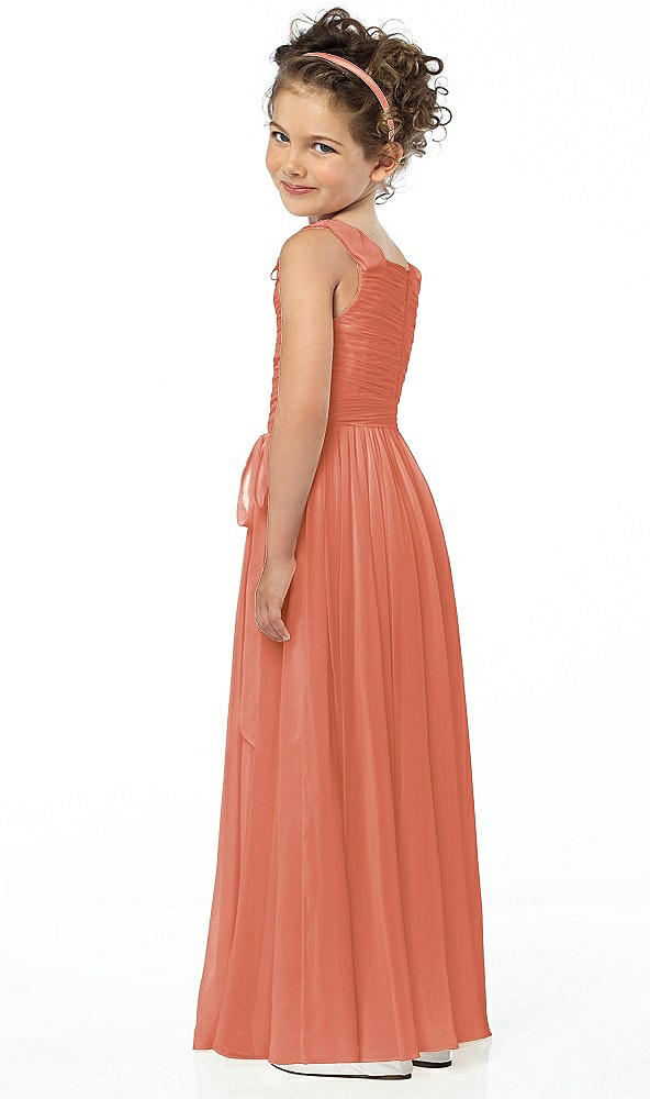 Back View - Terracotta Copper Flower Girl Style FL4033