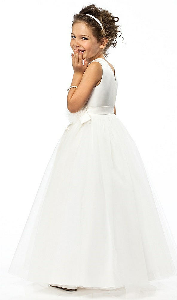 Back View - Ivory Flower Girl Style FL4030