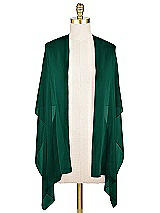 Front View Thumbnail - Hunter Green Sheer Crepe Stole