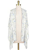 Front View Thumbnail - Bleu Garden Lux Chiffon Stole