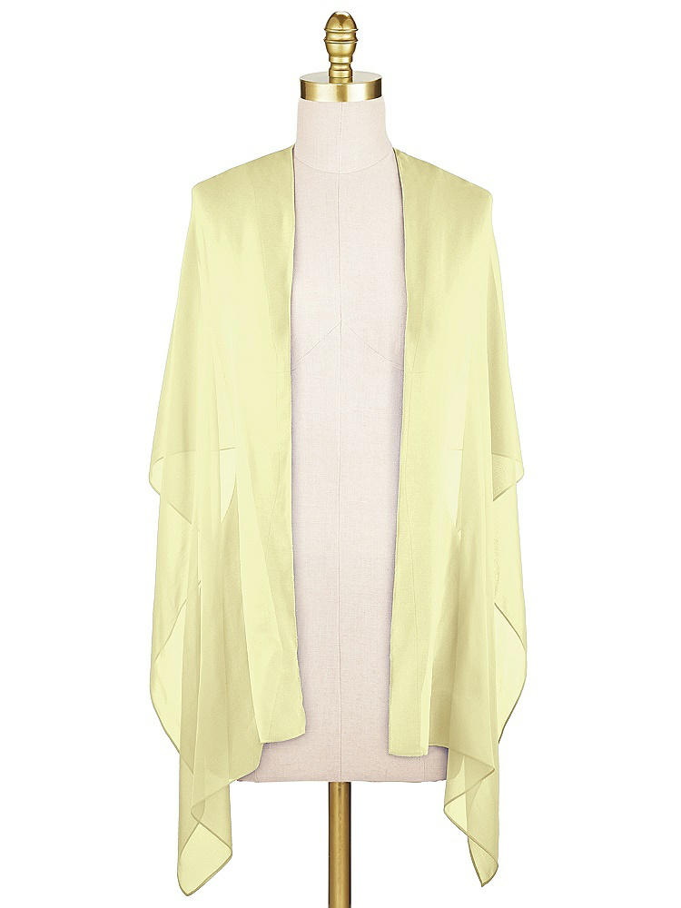 Front View - Butter Yellow Lux Chiffon Stole