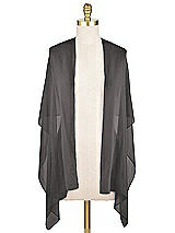 Front View Thumbnail - Caviar Gray Lux Chiffon Stole