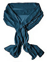 Rear View Thumbnail - Atlantic Blue Lux Chiffon Stole