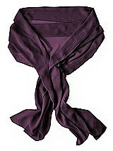 Rear View Thumbnail - Aubergine Lux Chiffon Stole