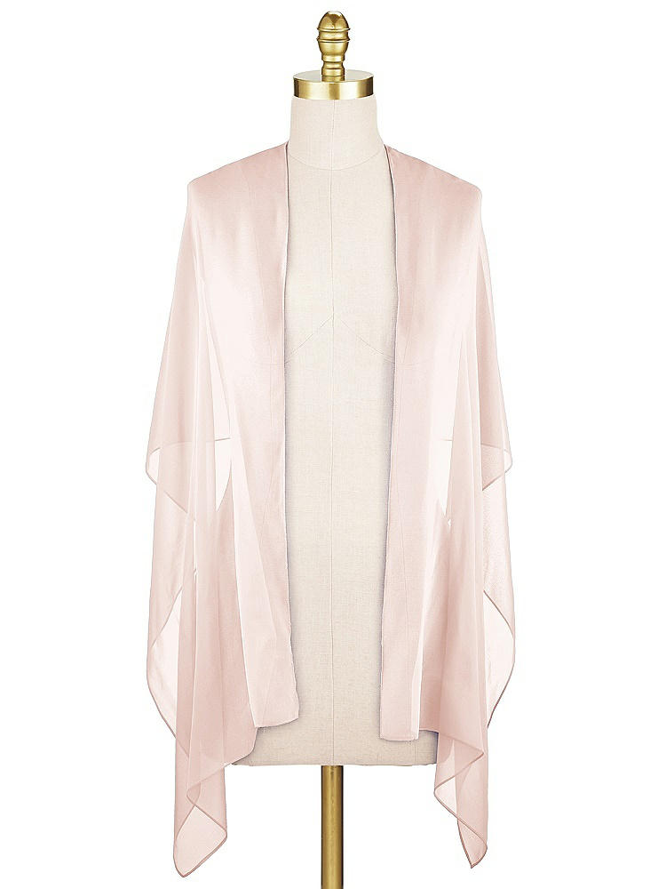 Front View - Blush Lux Chiffon Stole