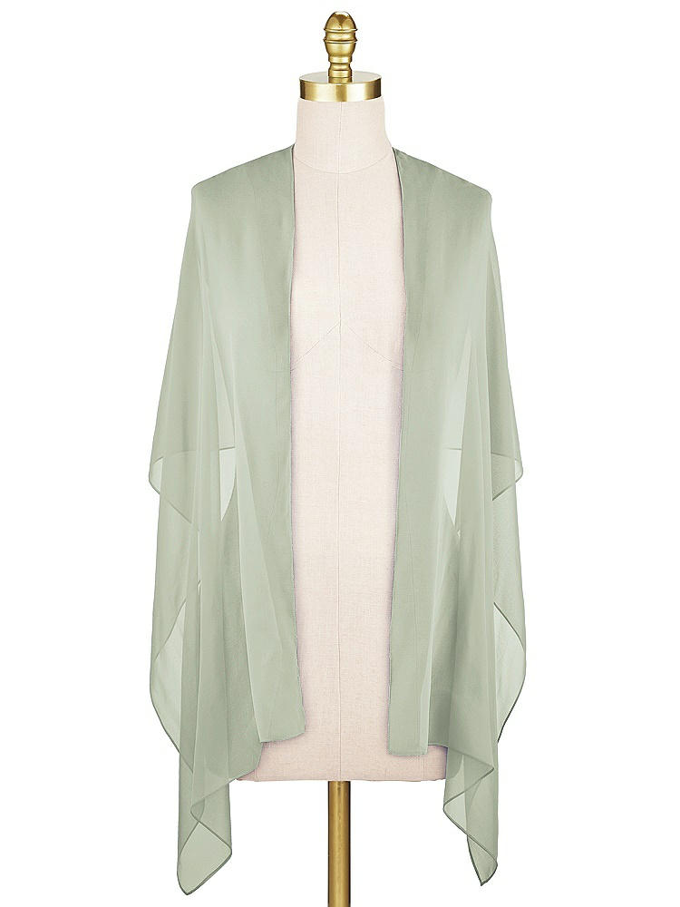 Front View - Celadon Lux Chiffon Stole