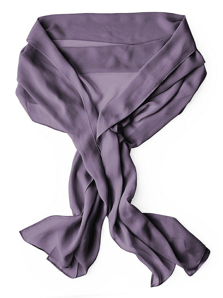 Back View - Lavender Lux Chiffon Stole