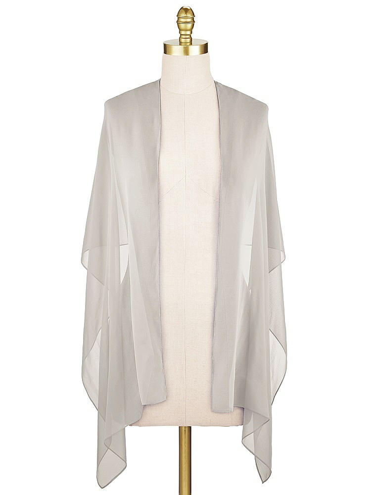 Front View - Oyster Lux Chiffon Stole