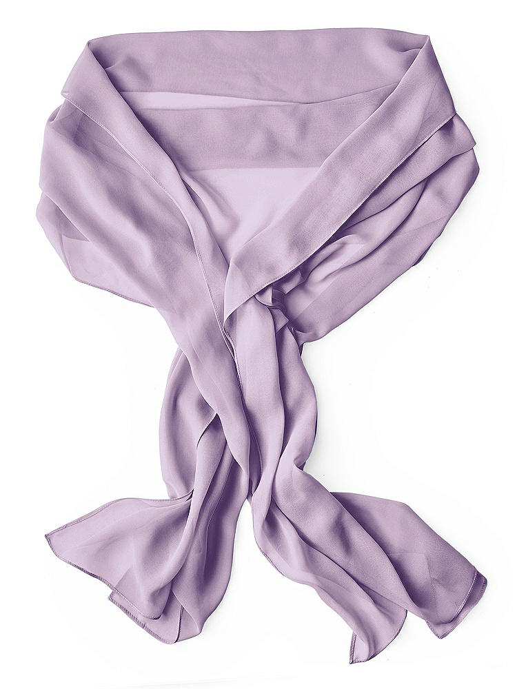 Back View - Pale Purple Lux Chiffon Stole