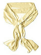 Rear View Thumbnail - Pale Yellow Lux Chiffon Stole