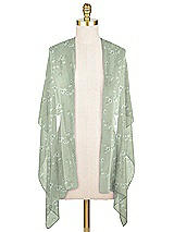 Front View Thumbnail - Vintage Primrose Sage Lux Chiffon Stole