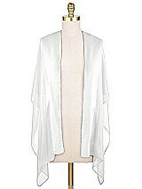 Front View Thumbnail - White Lux Chiffon Stole