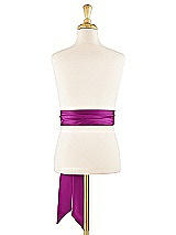 Alt View 1 Thumbnail - Persian Plum Matte Satin Flower Girl Sash