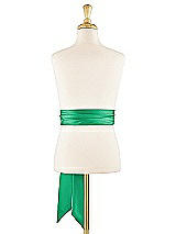 Alt View 1 Thumbnail - Pantone Emerald Matte Satin Flower Girl Sash