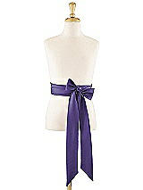 Front View Thumbnail - Regalia - PANTONE Ultra Violet Matte Satin Flower Girl Sash