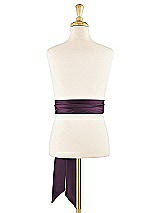 Alt View 1 Thumbnail - Aubergine Matte Satin Flower Girl Sash