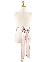 Front View Thumbnail - Blush Matte Satin Flower Girl Sash