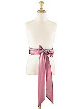 Front View Thumbnail - Carnation Matte Satin Flower Girl Sash