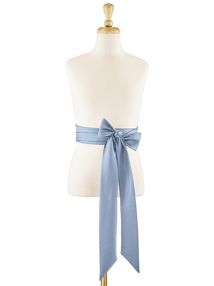 Front View - Cloudy Matte Satin Flower Girl Sash