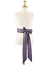 Front View Thumbnail - Lavender Matte Satin Flower Girl Sash