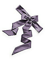 Rear View Thumbnail - Lavender Matte Satin Flower Girl Sash