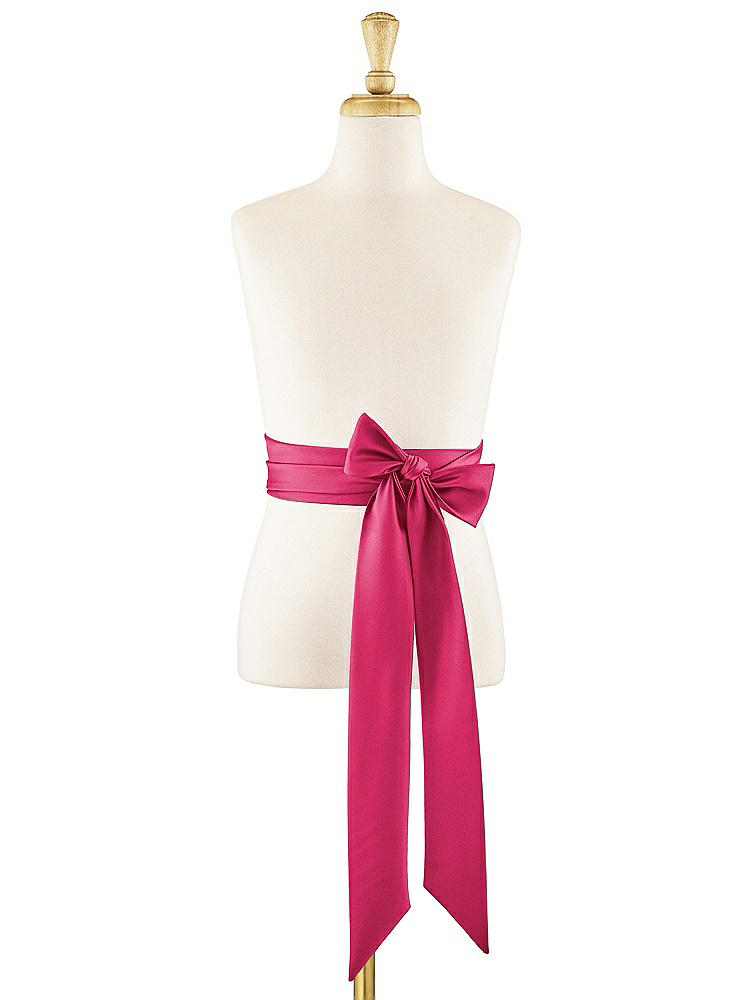 Front View - Posie Matte Satin Flower Girl Sash