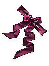 Rear View Thumbnail - Ruby Matte Satin Flower Girl Sash