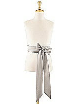 Front View Thumbnail - Taupe Matte Satin Flower Girl Sash