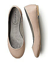 Front View Thumbnail - Topaz Simple Satin Ballet Wedding Flats